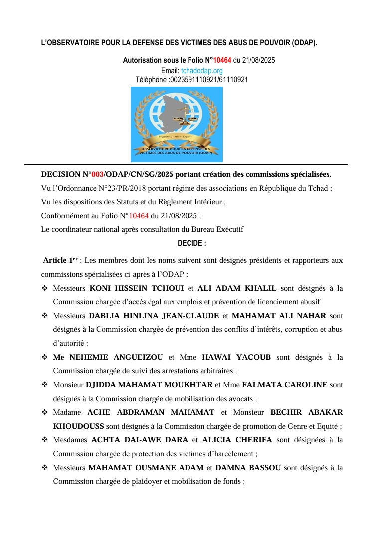 Action sur le terrain